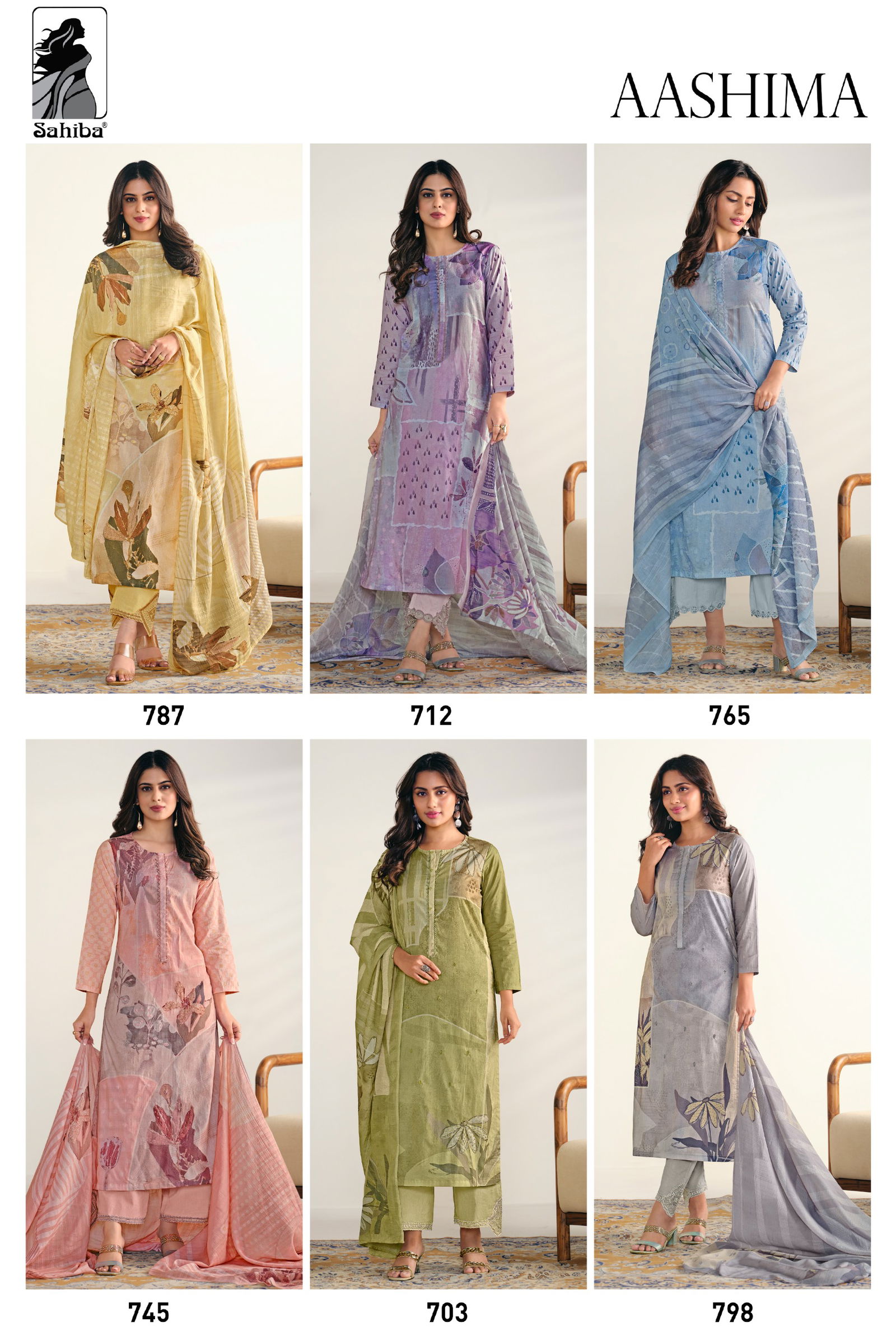 Aashima By Sahiba Pure Cotton Digital Printed Dress Material Wholesale Online